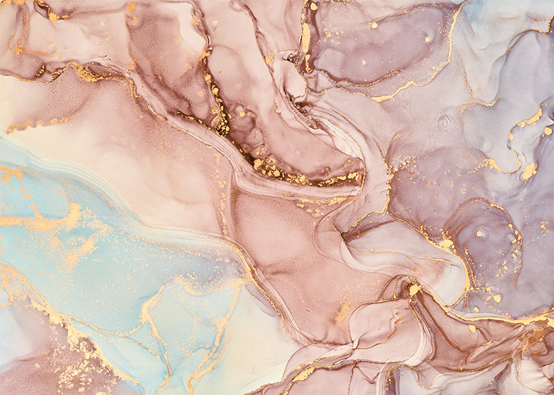 Inductiebeschermer - Abstract Roze Marmer