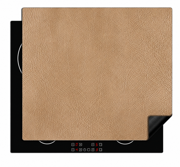 Inductiebeschermer - Beige Leer