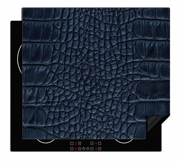 Inductiebeschermer - Blauw Slangenleer
