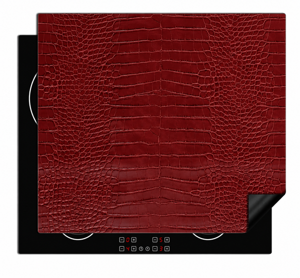Inductiebeschermer - Rood Leer