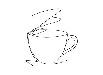Inductiebeschermer - Cup of coffee 81.6x52.7 cm