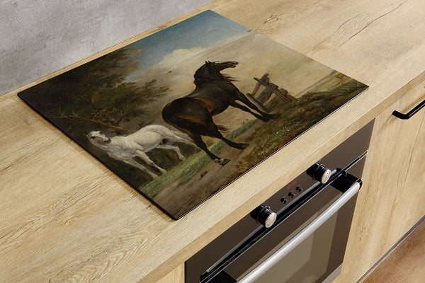 Inductiebeschermer - Schilderij Twee Paarden