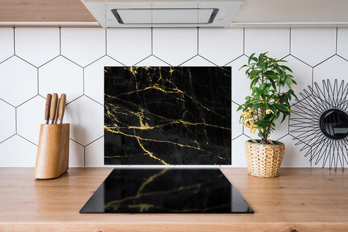 Spatscherm Marmer Zwart Goud