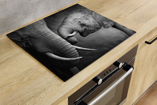 Inductiebeschermer - Olifant en Baby Olifant