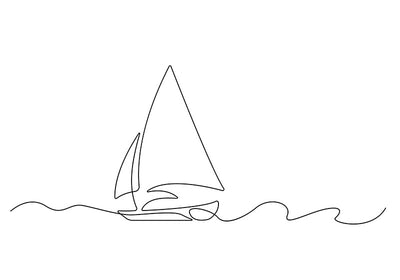 Inductiebeschermer - Sailboat Art
