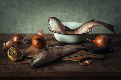 Inductiebeschermer - Stillife Fresh Fish