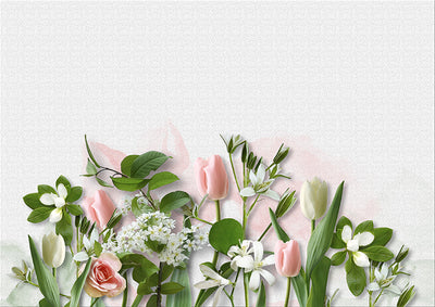 Inductiebeschermer - Wit met Roze Tulpen